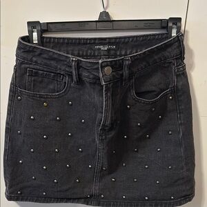Kendall & Kylie Black Studded Denim Skirt